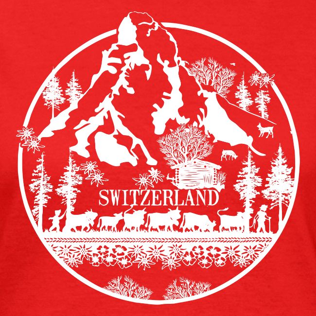 Schweizer Matterhorn Scherenschnitt