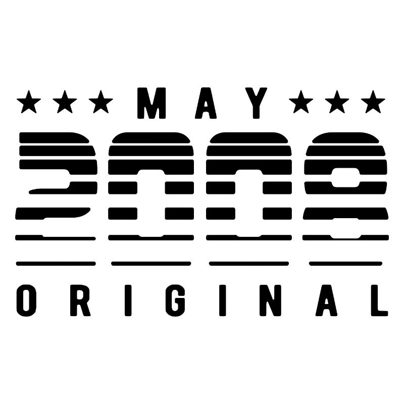 Mai 2008 Anniversaire vintage rayé original