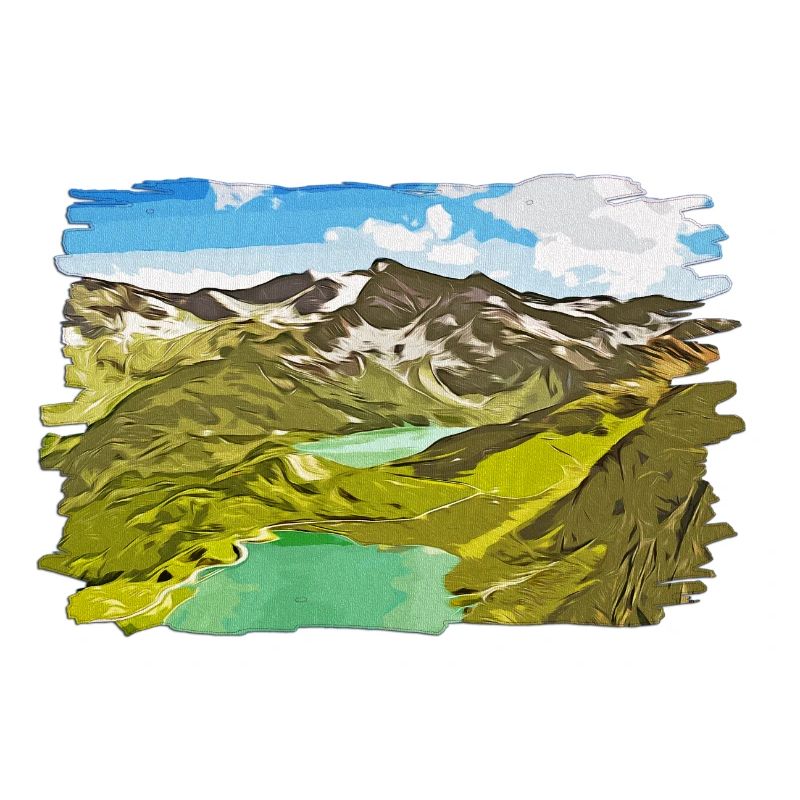 gxp alpine weergave bergen vector kunst