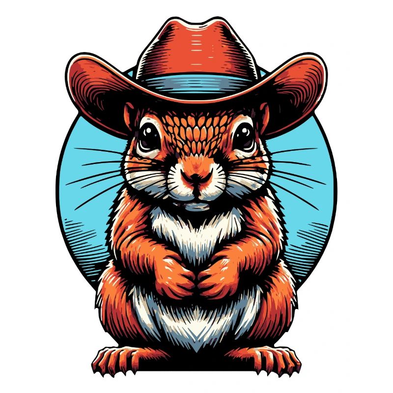 Eichhörnchen mit Cowboyhut