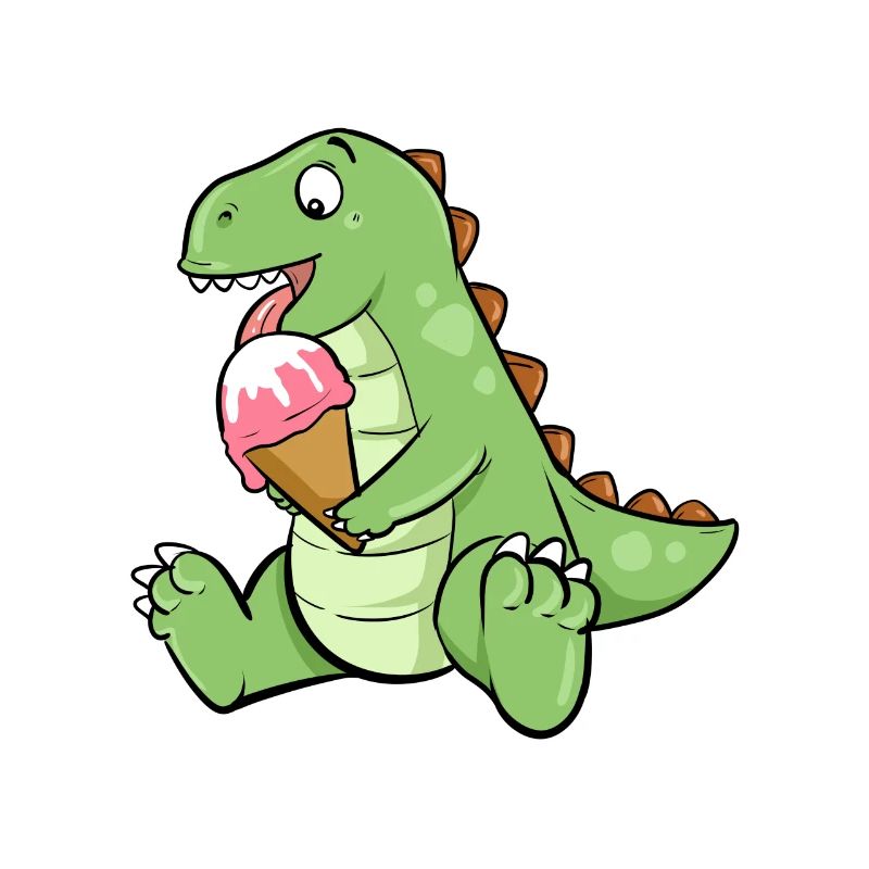 Eiscreme Dino Erdbeereis Dinosaurier T-Rex Saurier