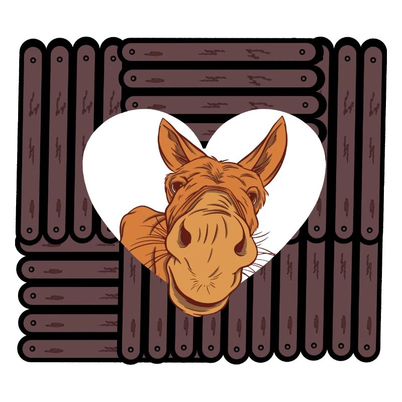 Muli Donkey Ongulé Coeurs Coeurs Saint Valentin