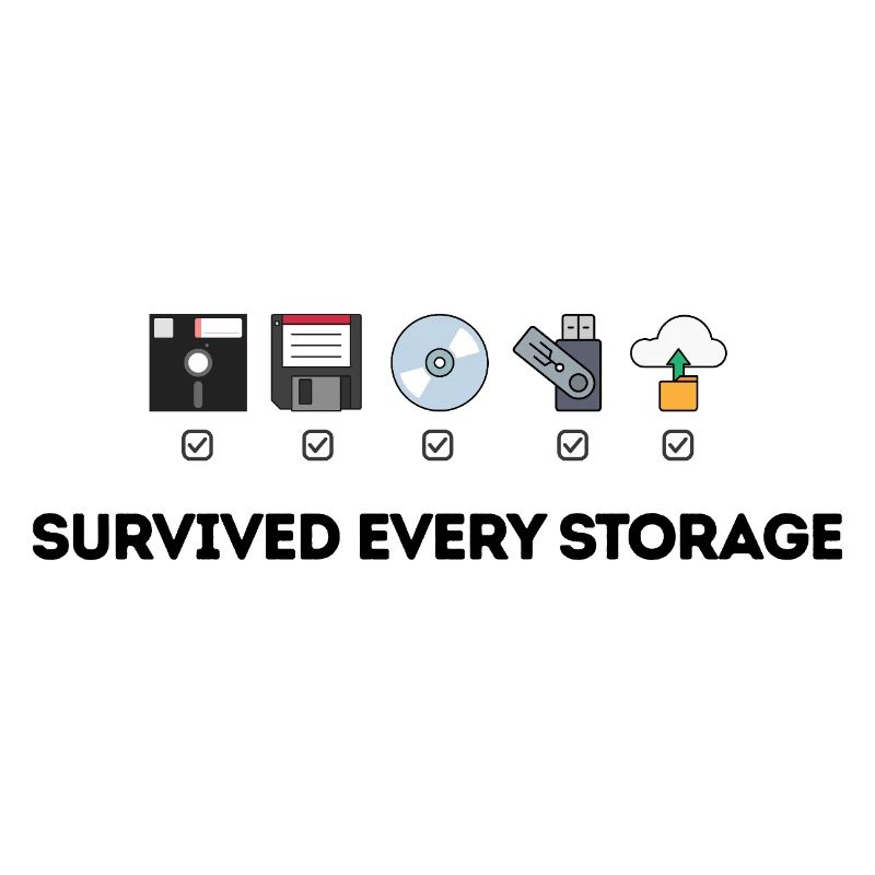 Data Storage Evolution - Tech Icons