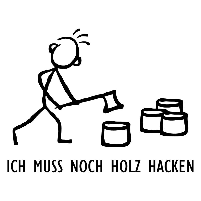 Strichmännchen Holzhacken