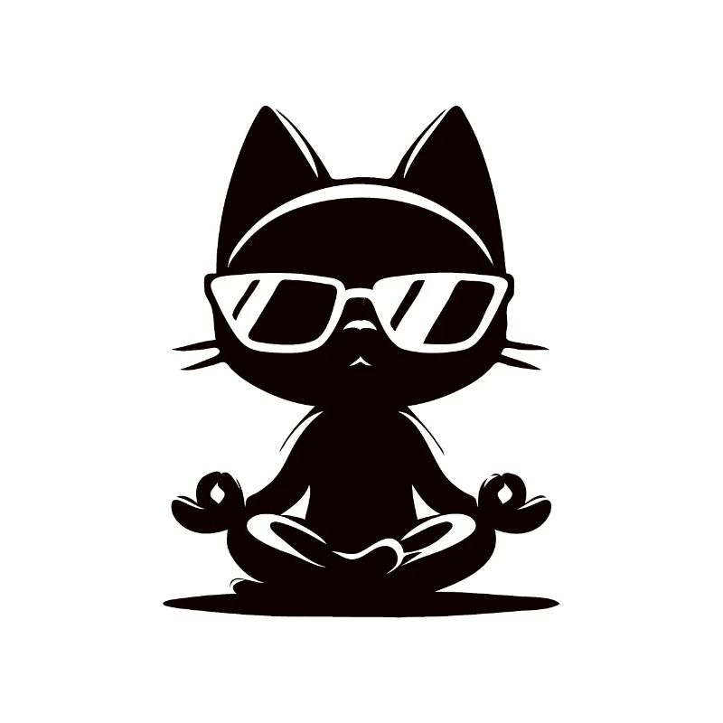 Conception de chats de yoga cool