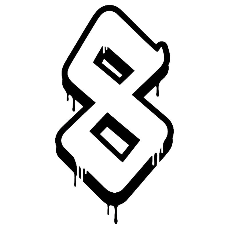 Abstraktes Graffiti Nummerndesign