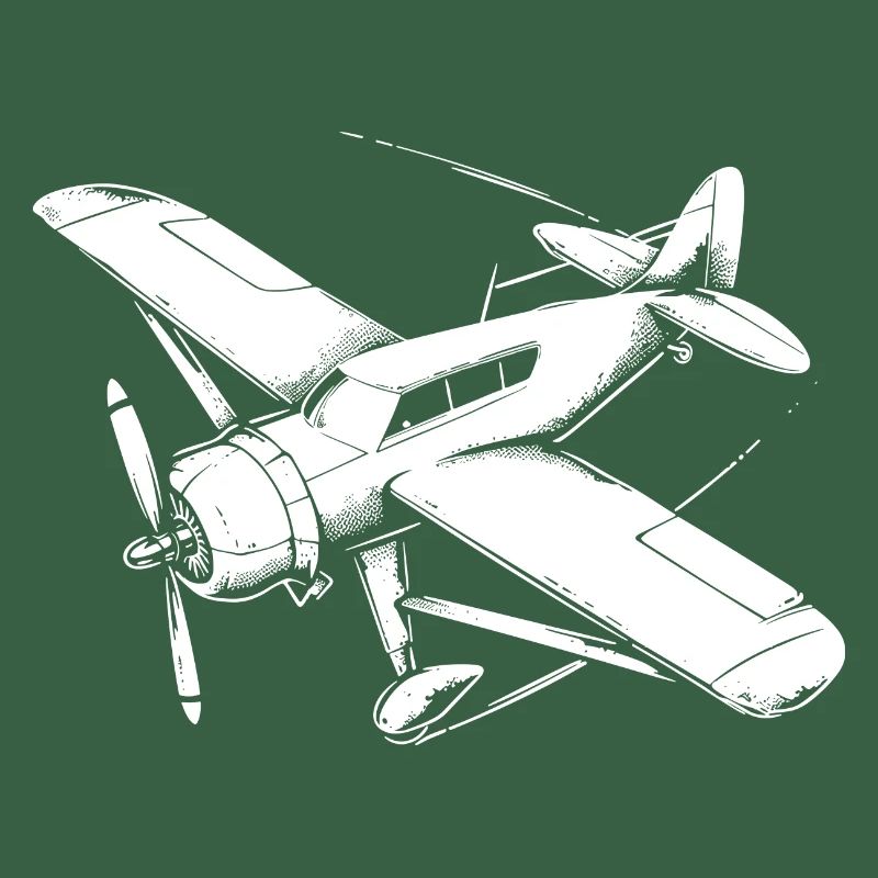 Propeller Plane Drawing