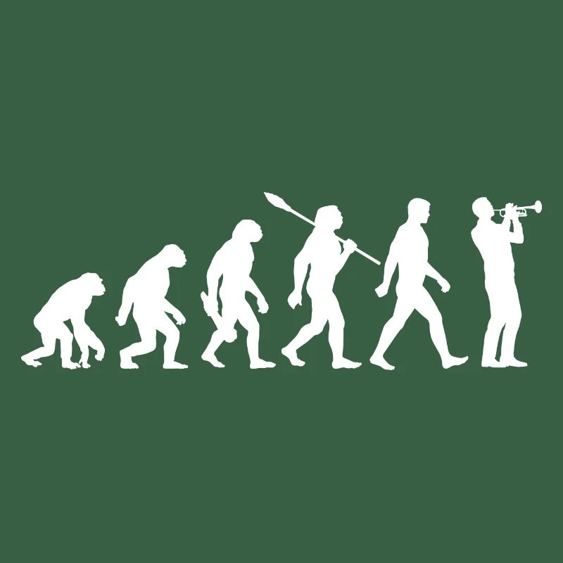 Evolution - Trompete - Musiker - Blasinstrument