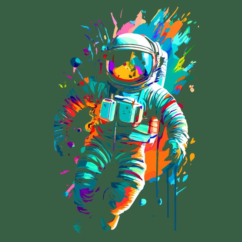 Astronaute de couleur dans l’espace spatial