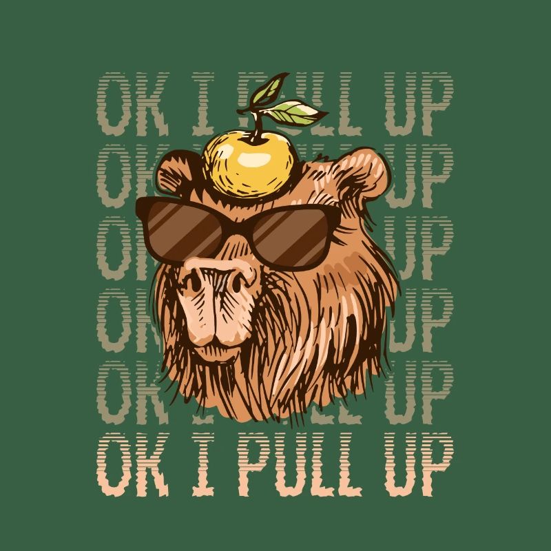 Ok I Pull Up Capybara Rodent Mammal