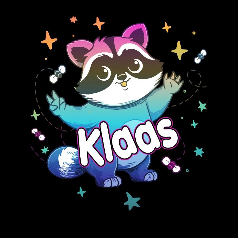 KLAAS - Beau nom de garçon avec un raton laveur mignon