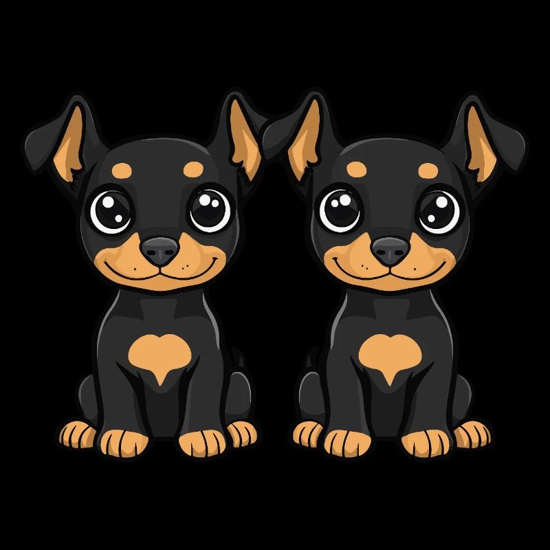 Bande dessinée de chien doberman