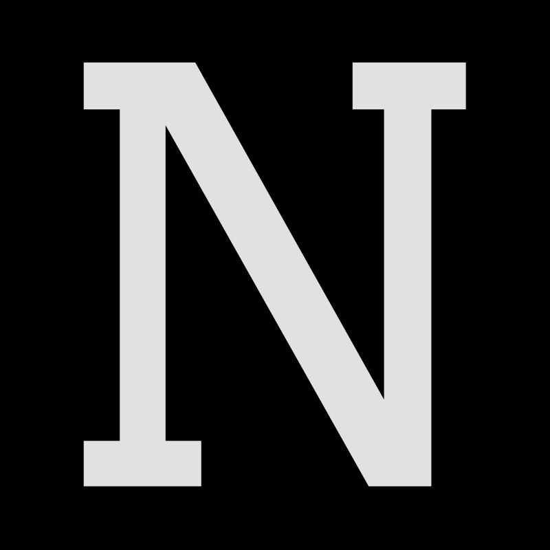 Letter N two-color
