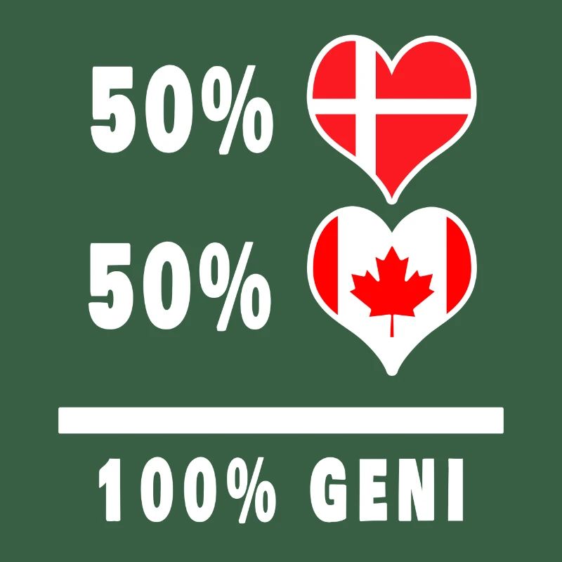 Drapeau 100% génie du Canada et du Danemark