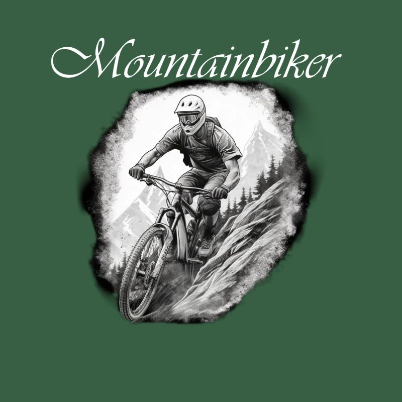 Mountainbiker weiß