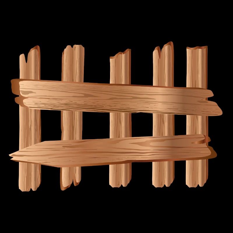 Rustikales Holzzaun Element Holzoptik Motiv