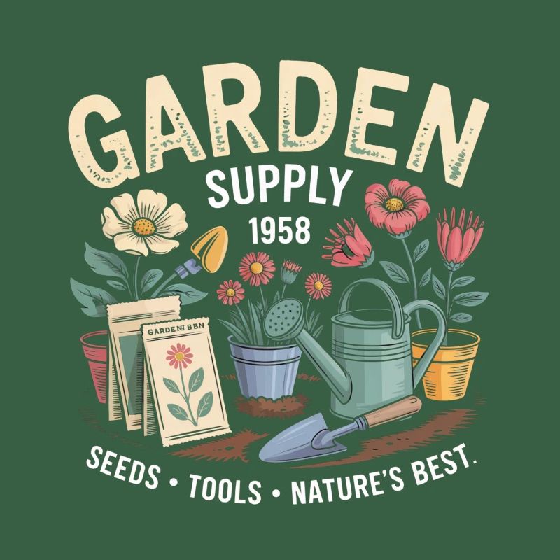 Vintage Garten Werbung