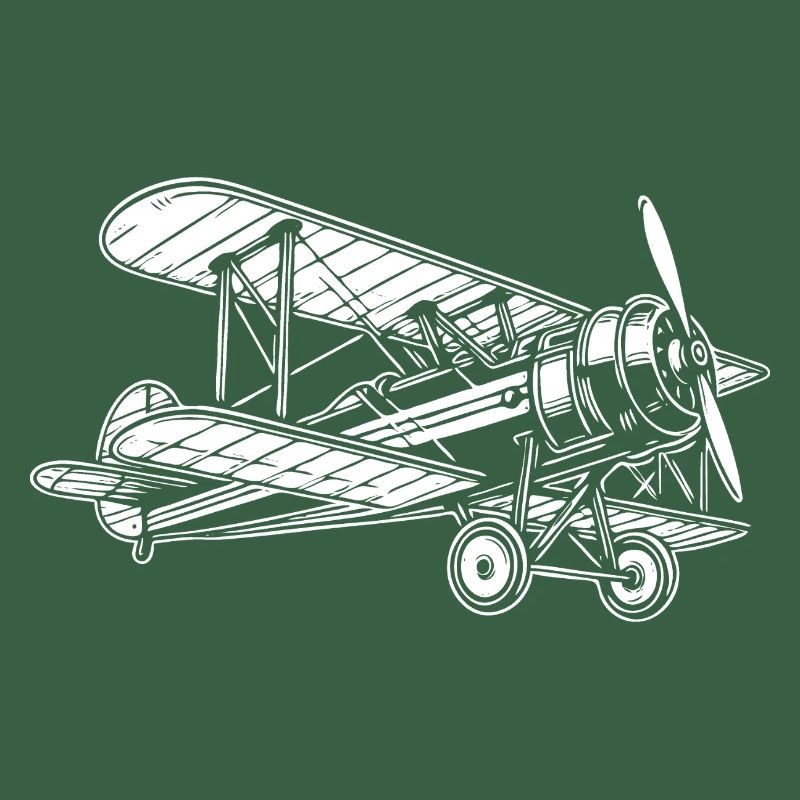 Doppeldecker Oldtimer, Klassisches Flugzeug Design