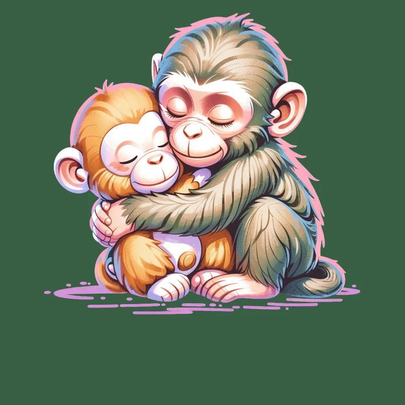 Hugging Monkey Duo
