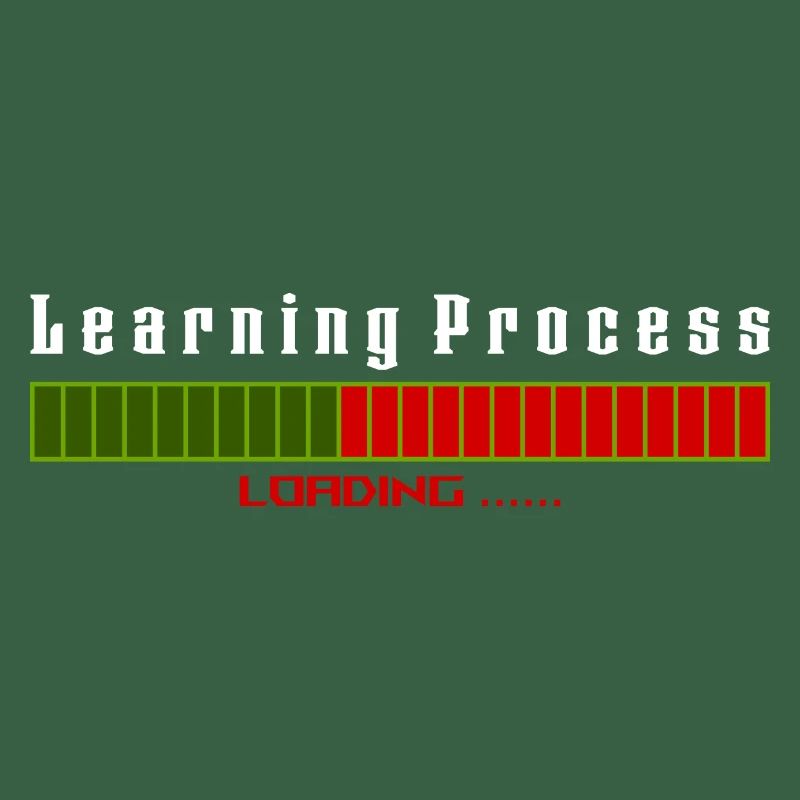 Learning Process Loading black shirt