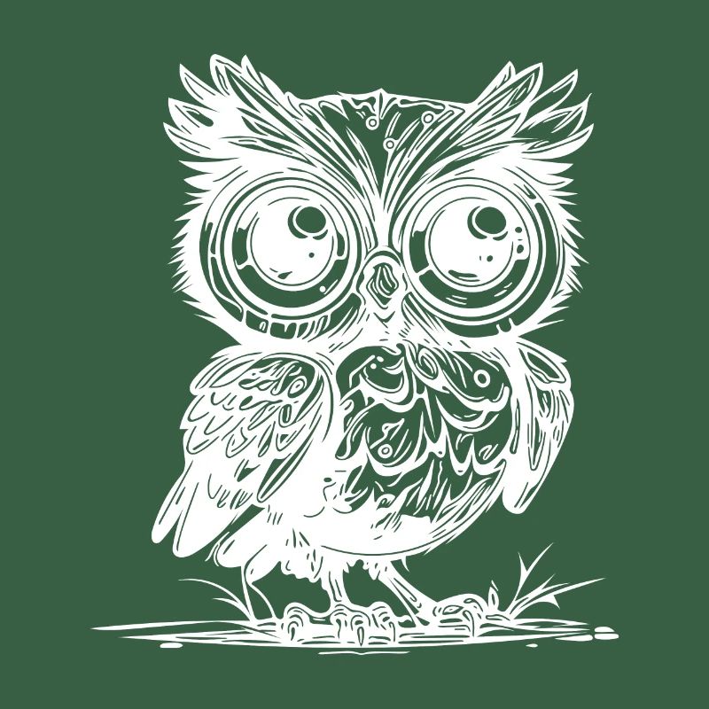 Wald Eule mit großen Augen