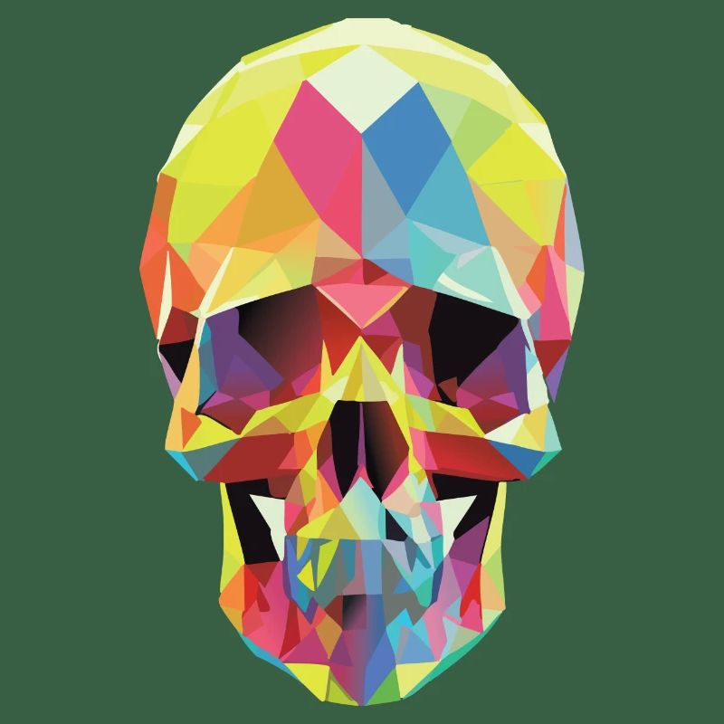 Low-Poly-Schädel