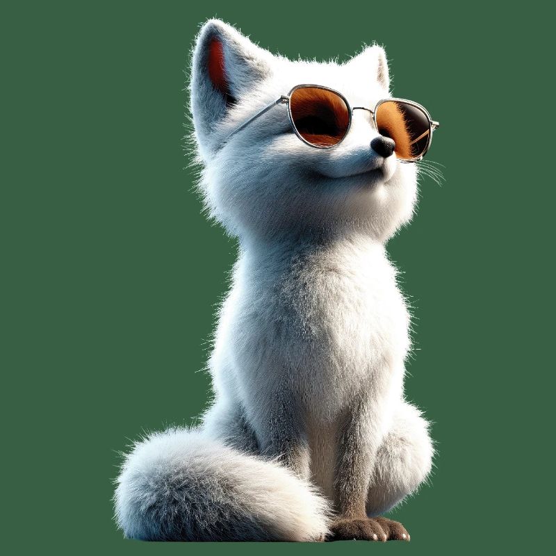 Polarfuchs Schneefuchs Eisfuchs Süßer Weißer Fuchs