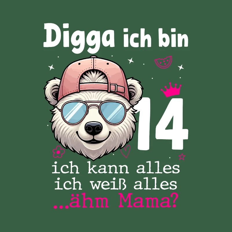 Digga Ich Bin 14 Kindergeburtstag Mädchen