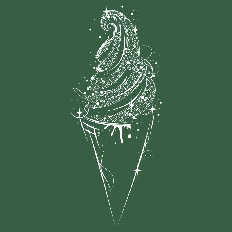 Crème glacée à & cornet gaufre