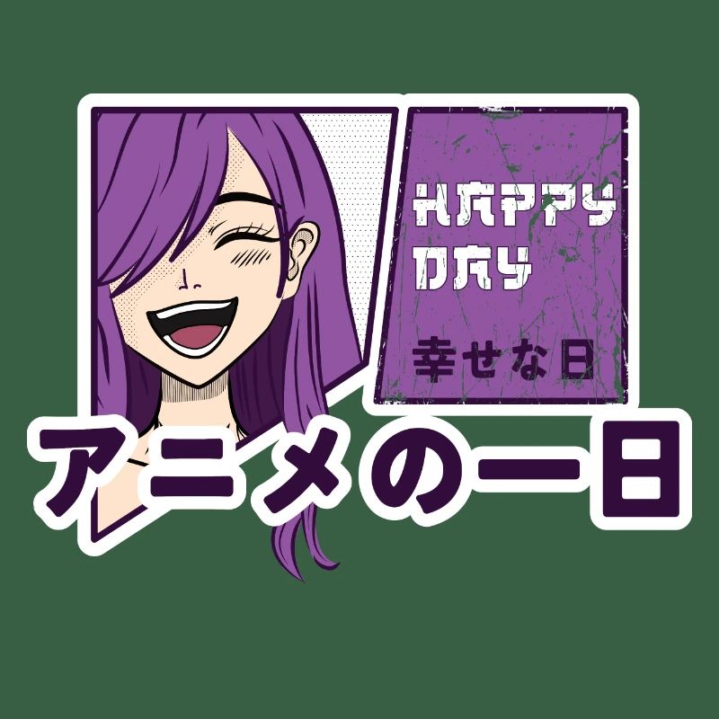 Glücklicher Tag mit Anime