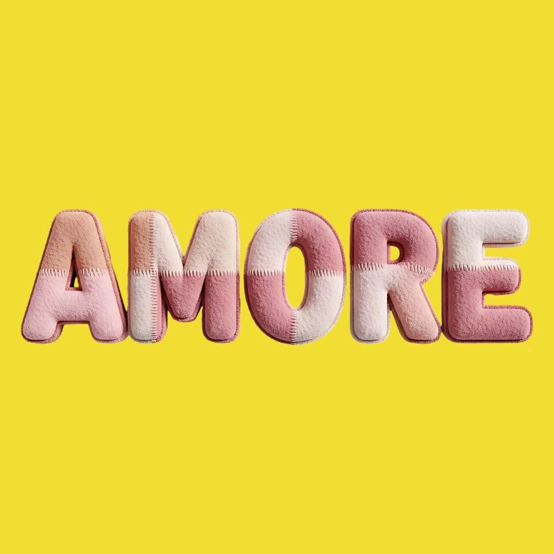 Amore Romantic Font Design Patchwork