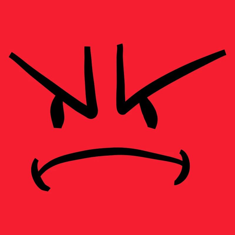 Evil angry face