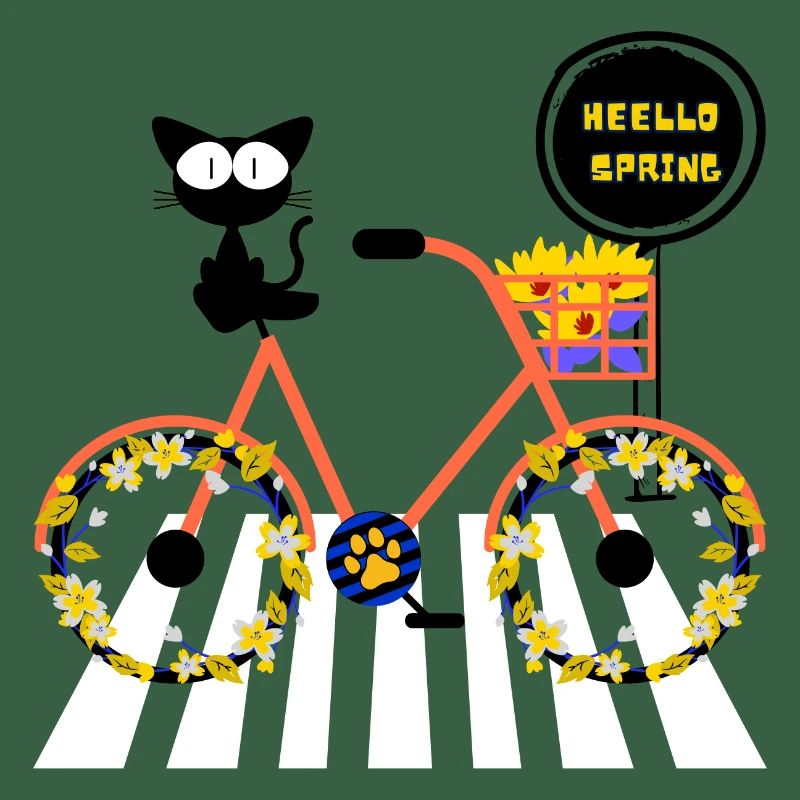Hello Spring - Spring Cat - Spring Time Gardeners