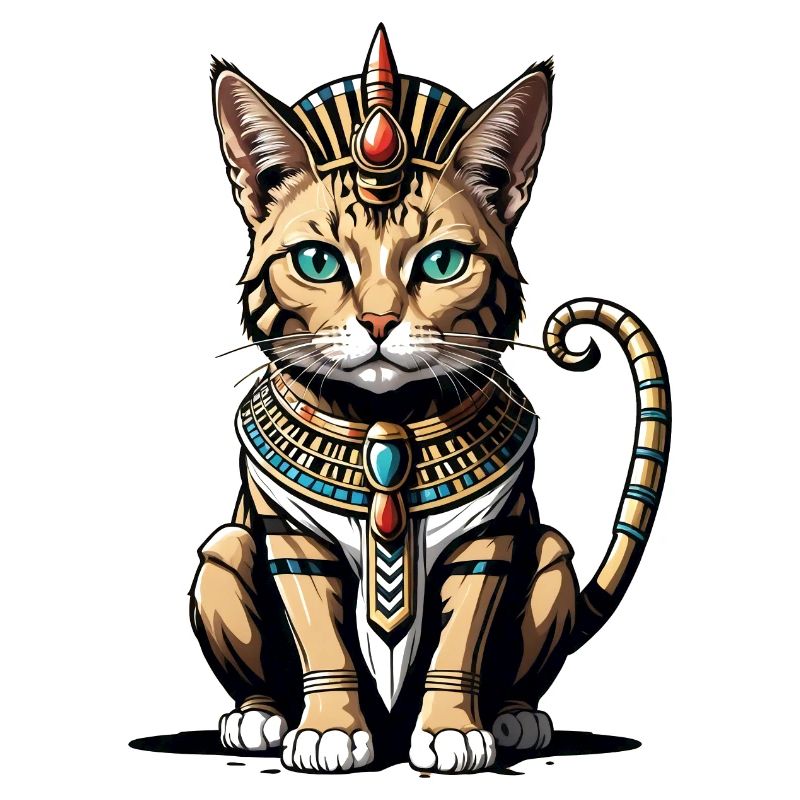 Chat Pharaon Chat Égypte Pyramide Cadeau
