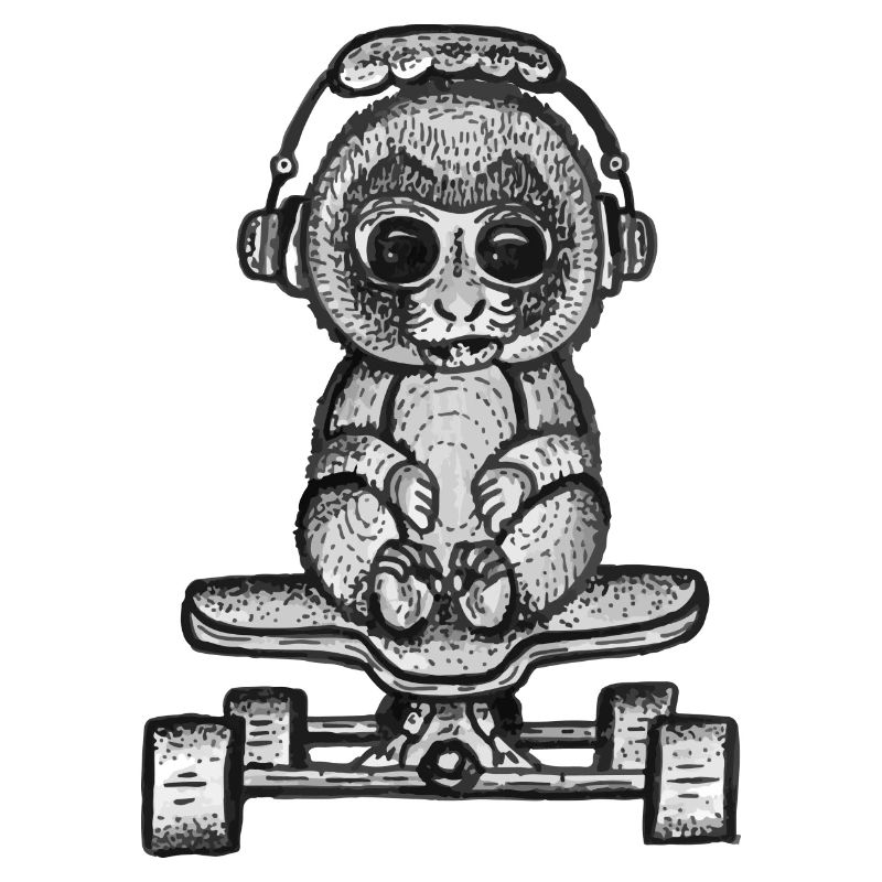 Affe Kopfhörer Longboard