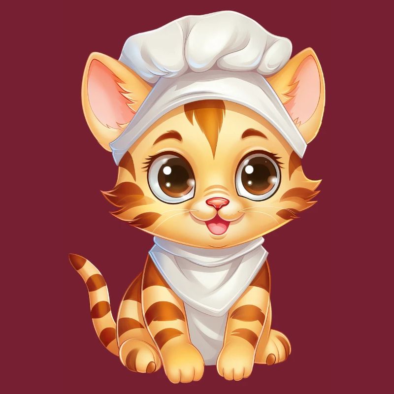 Mignon chat du Bengale Chef Comic Design