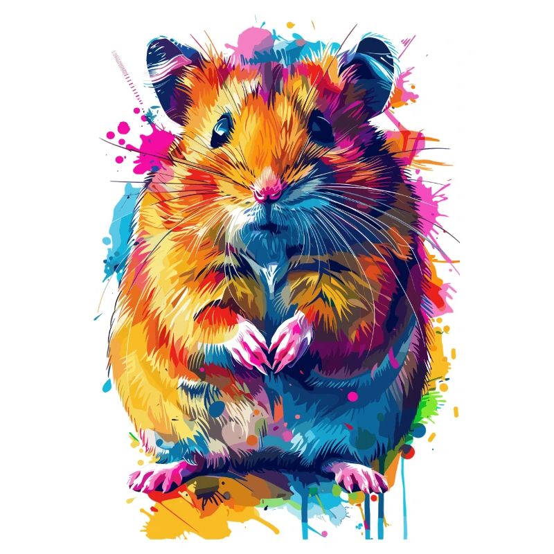 Niedlicher Hamster Regenbogenfarben