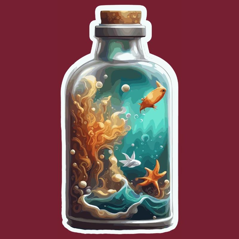 Magic Bottle / Cork / Underwater / Fish