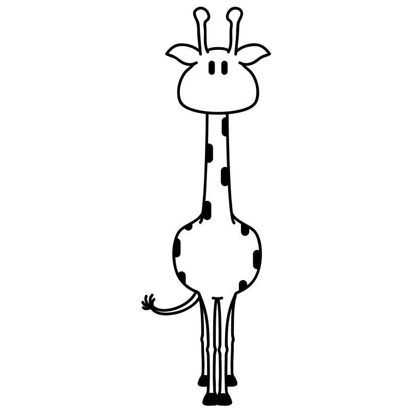 Lustige coole glückliche Giraffe Afrika Tier Comic