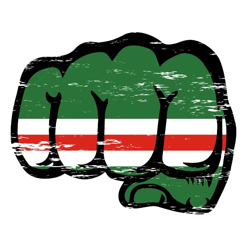 Poing du drapeau de la Tchétchénie utilisé