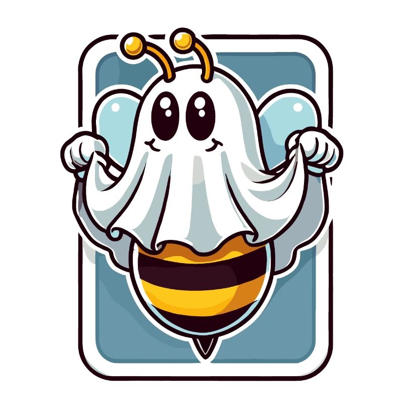 Funny Bee Ghost Cute Ghost Bee