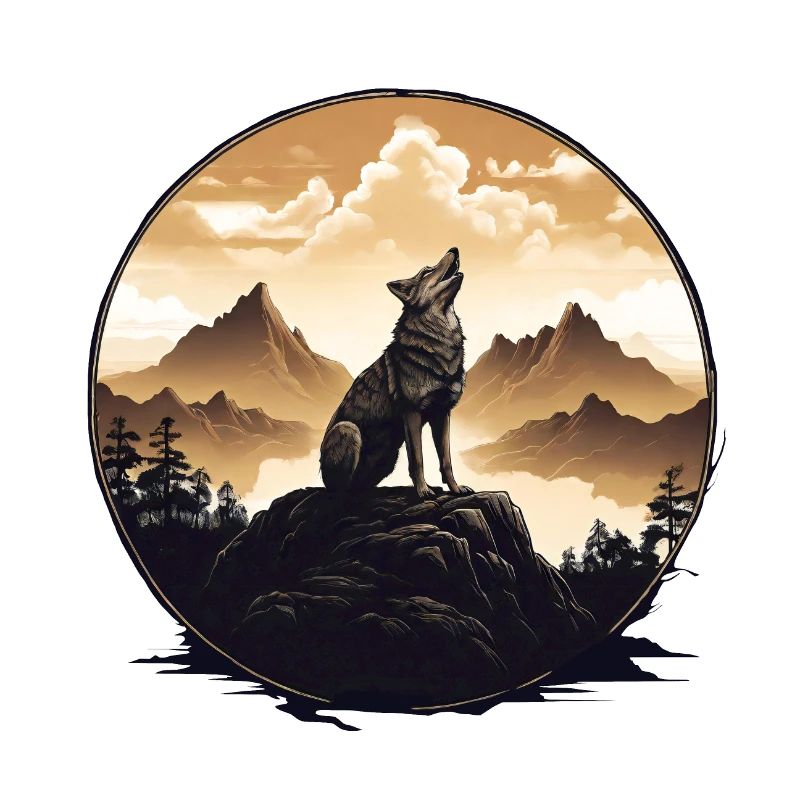 Einsamkeit des Wolfs: Bergdämmerung