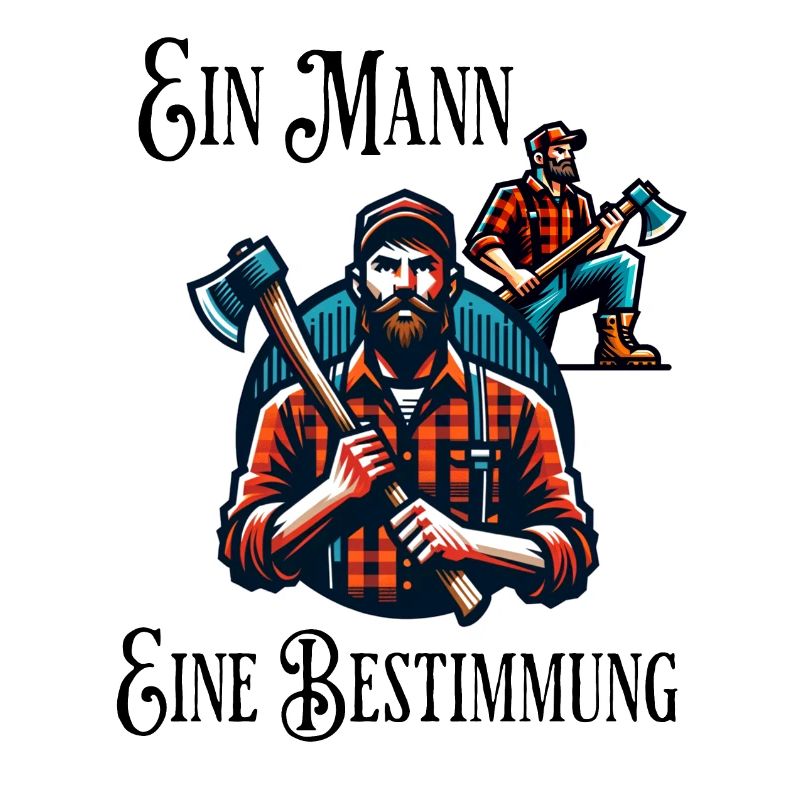 Holzfäller Lustiger Spruch Mann Axt Holz Machen