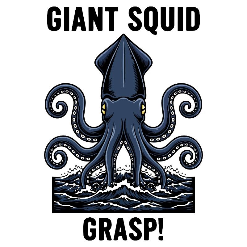 Calmar Géant Mer Abyss Grasp Giant Squid