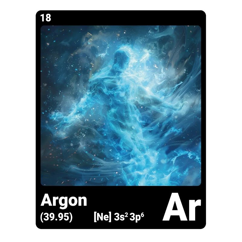 Argon - Ar - chemisches Element Periodensystem 018