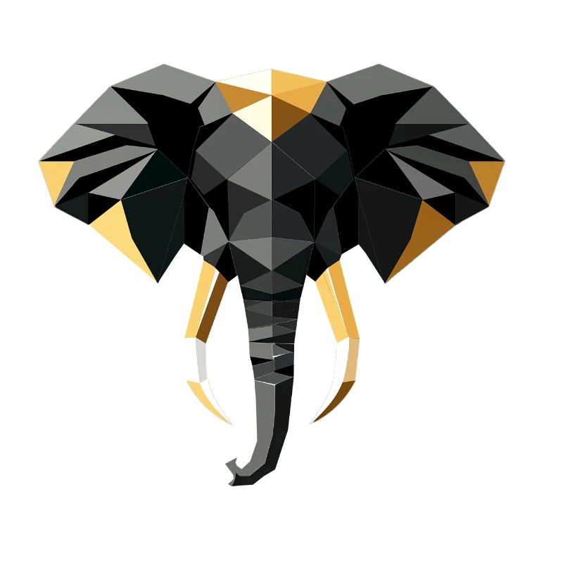 Elephant Low Poly Design