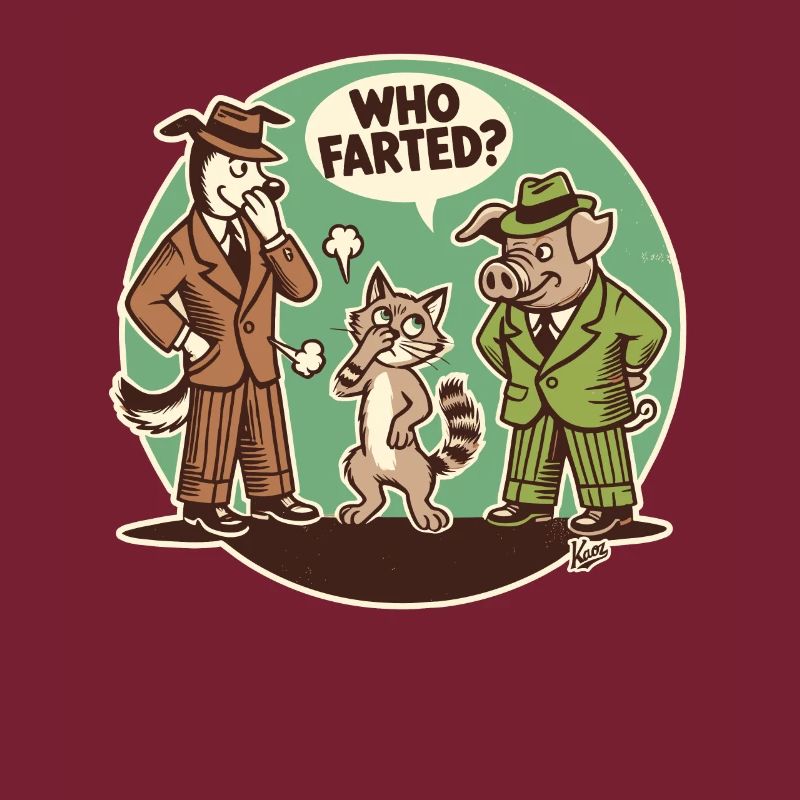 Wer hat gefurzt? Katze, Hund oder Schwein