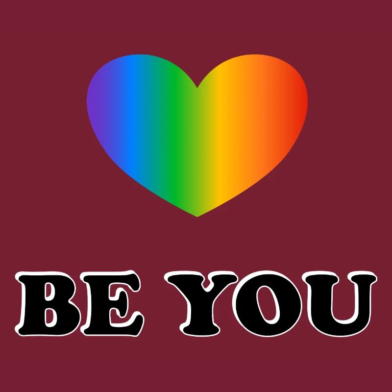 Sei du LGBT Rainbow Heart Pride Monat