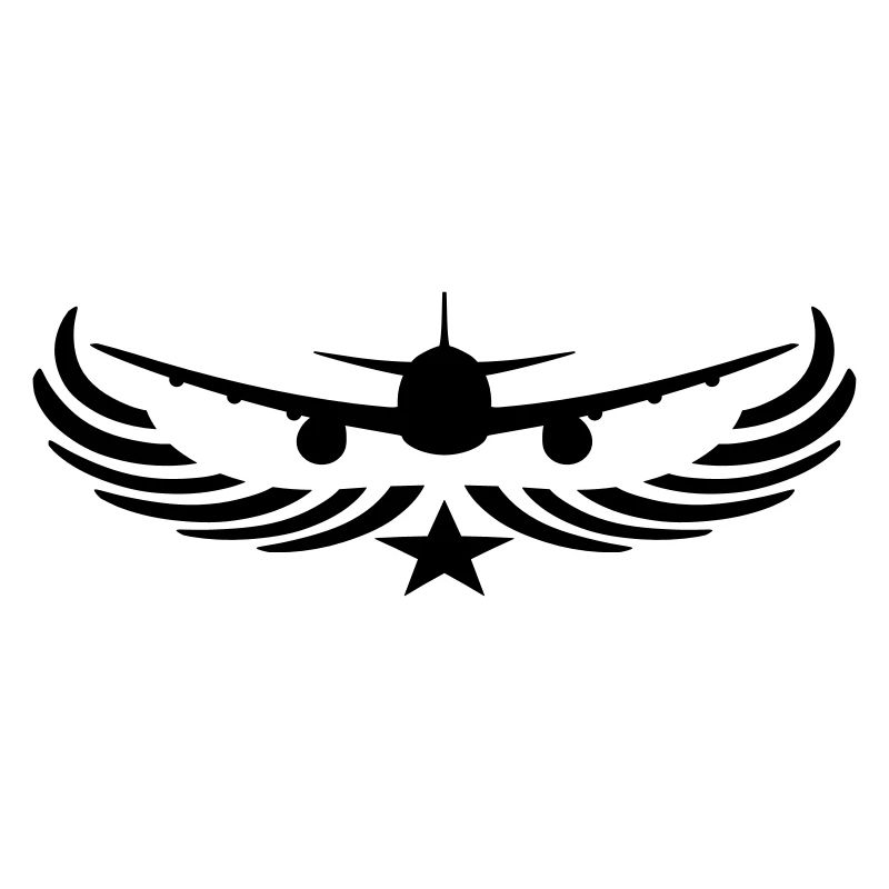 star emblem front front plane fly pilot machine ju