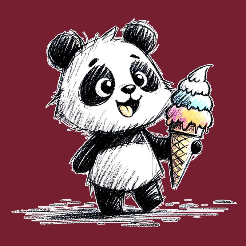 Panda mit Eis